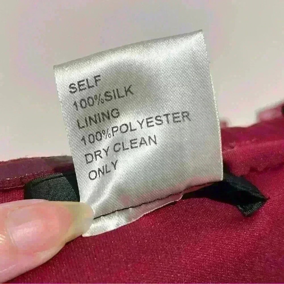 Vintage Tadashi Shoji Collection Womens Ruffle Evening Dress Gown 100% Silk 10 - Picture 13 of 14